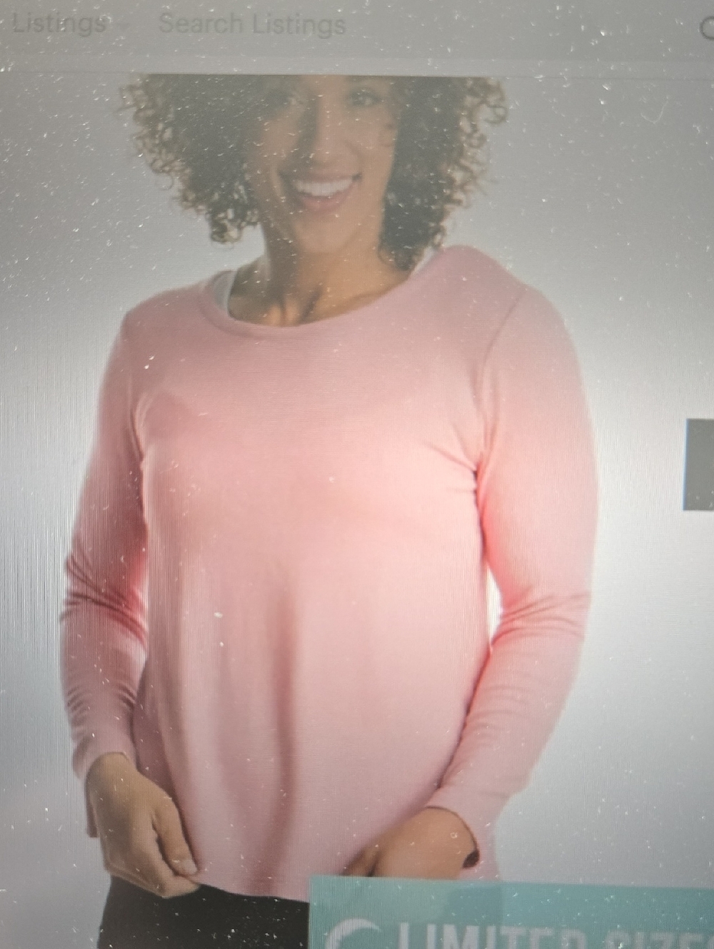 ZYIA Pink Lounge Boyfriend Split Long Sleeve Tee Nwt Small